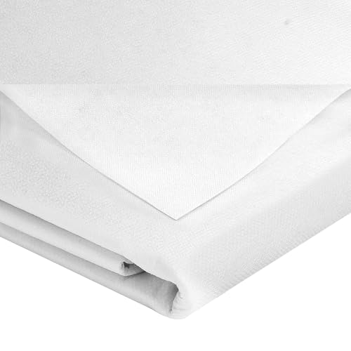 Tela de Entretela Fusible, 300cm x 100cm Entretela Termoadhesiva, 50g/m² Blanco Entretela de Costura para Manualidades, Costura, Patchwork, Acolchado y Más, Puede Cortar