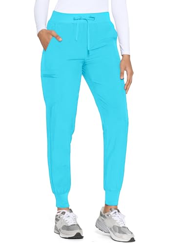 Image of COZYFIT Womens Scrub Pants - Soft Stretch Yoga Style with 5 Pockets, Slim Fit Jogger Scrubs Pants for Women