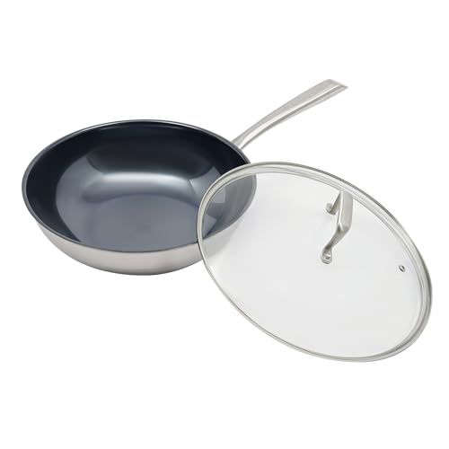 Wok de Titanio Puro Azul 30cm, Sartén Tradicional 11.8" miniatura 6