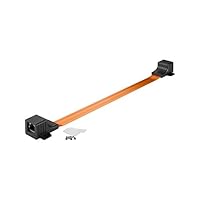 goobay LAN Fensterdurchführung, RJ45, Ultra Slim Flachkabel, 30cm, als Netzwerk Adapter zum Verlegen durch Fenster & Tür ohne Bohren - 71412