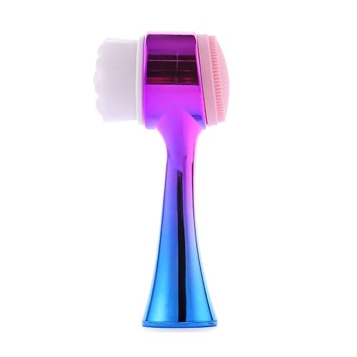 Escova de limpeza facial de dupla face 2 em 1 escova de limpeza de silicone (x 1un)