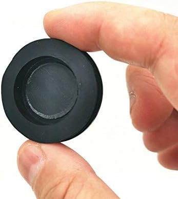 EatingBiting 10Pcs Outer Diameter: 37mm/1.45" Inner Diameter: 23mm/0.9" Black Rubber Money Saving Box Piggy Bank Box Closure Plug Stopper Cover