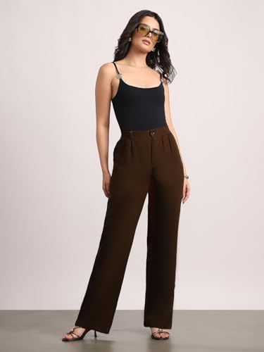 Image of Urbano Fashion Women's Loose Baggy Fit Solid Korean Pants Stretchable