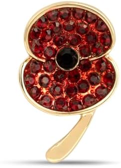 The Royal British LegionRoyal British Legion Pave Gold Tone Poppy Pin