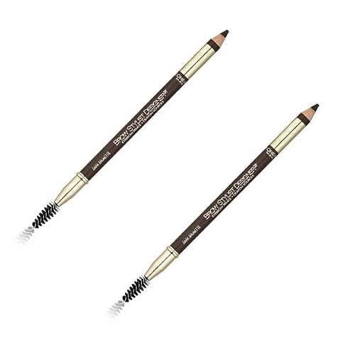 Pack Of 2 L'oreal Paris Brow Stylist Designer Eyebrow Pencil, Dark Brunette # 315 #TOP3