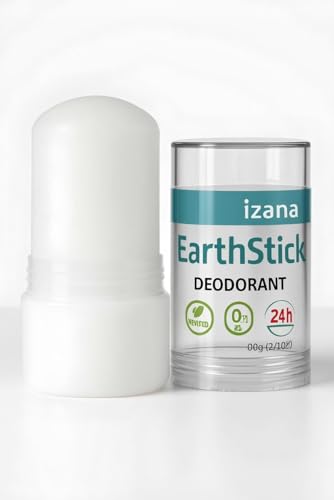 Image of EarthStick Natural Alum Crystal Deodorant Stick, 100% Natural, Fragrance Free, 24-48 Hour Odour Protection 100g