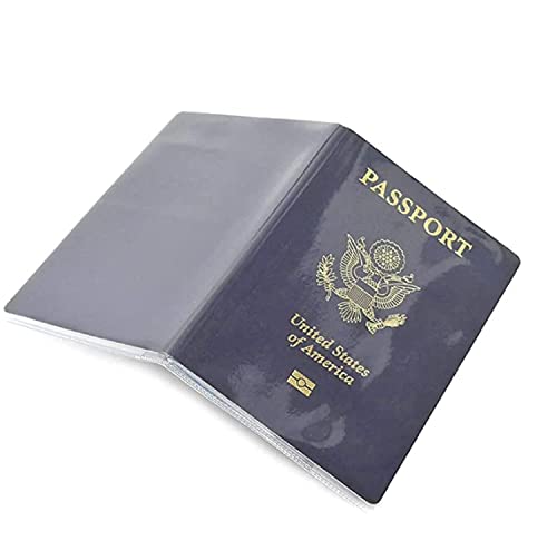 Clear Transparent Passport Cover Holder Case Organizer ID Card Travel Protector (Clear x5)3