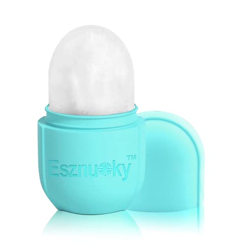 Ice Roller for Face Eyes and Neck, Esznuoky Ice Mold to Brighten Skin & Enhance Your Natural Glow, Reusable Facial Treatment to Tighten & Tone Skin & De-Puff The Eye Area (Blue)