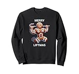 Christmas Gym Funny Gingerbread Man Weightlifting