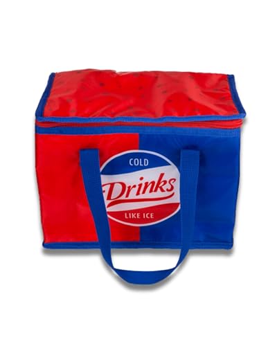 Close Up Bolsa isotérmica de diseño retro | Aislamiento refrigerante | Bolsa térmica de estilo vintage | Bolsa térmica para compras, picnic y camping | Bolsa de almuerzo | Mini nevera plegable |