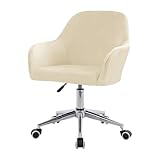 1. Matériau de qualité supérieure: la housse de chaise de bureau en velours est fabriquée à partir d'un luxueux mélange de 85% de polyester et de 15% d'élasthanne, un tissu doux et épais, texturé, respirant et agréable au toucher. Ce matériau de haute qualité améliore non seulement le confort, mais ajoute également une touche d'élégance à votre chaise de bureau ou de coiffeuse.