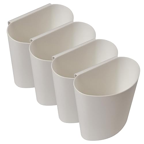 Levemolo 4pcs Portable Storage Basket Trash Can Tabletop Sundries Container Collecting Waste Bin Hanging Bucket Shopping Cart Cup Holder Hanging Basket for Home Hanging Organizer