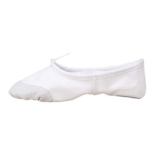 Kids Slippers, Girls Ballet Elastic Band Dance Shoes Canvas Gymnastics Flats Split Sole Shoes4
