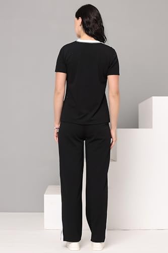 Image of Women's Activewear Set | Stylish Two Piece Track Suit with Printed Top & Jogger Pants | Ideal for Sports, Gym & Casual Outfits