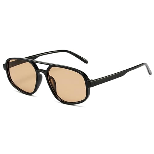 Retro Double Bridge Sunglasses Men's Fashion Simple Square Women Pilot Sun Glasses Trending Shades UV4002