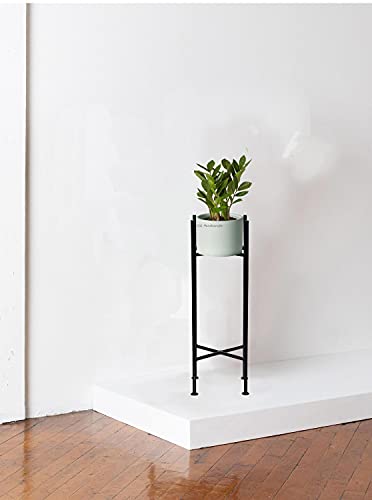 GIG Handicrafts® Modern Small Iron Plant Stand Without Planter, Corner Plant Stand, Kitchen Dining Table Pot Stand for Living Room Decor Home Decor Balcony Outdoor (13 x 13 x 41 cm)
