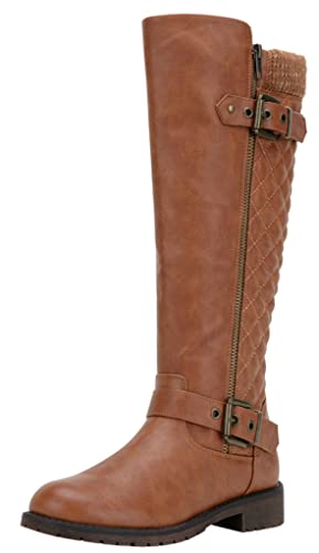 Jeossy Women's 945 Riding Boots, Knee High Boot, Brown, Size 8.5 Us-Knitting Wool Calf(Djy945 Brown 08.5) #TOP11
