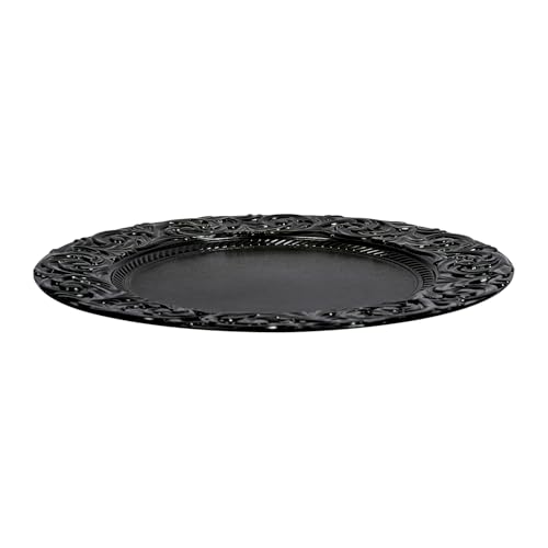 Platos cargadores antiguos negros 150 piezas 13 pulg miniatura 5