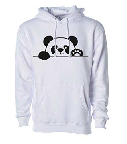 Image of More & More Unisex Kid's Cotton Hoodie Sweatshirt with Pocket Full Sleeves Hooded Neck Solid Pattern Regular Fit Panda Theme and Standard Length | Kids Hoodies for Casual