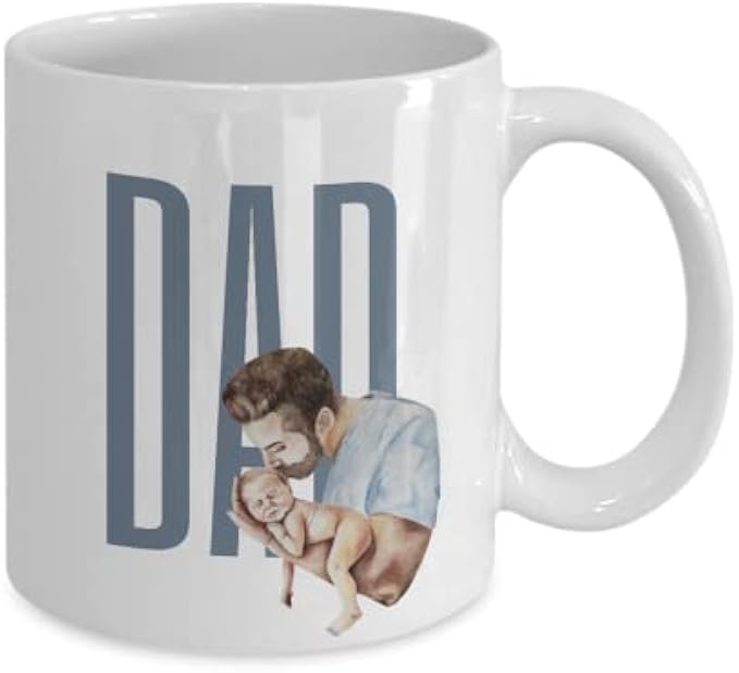 Mug for New Dad : Gift from Baby : First Time Dad Gift : Fathers Day Gift : Confirmation Gift : Baby Shower Mug : Baptism Gift for Dad : Gift from Wif