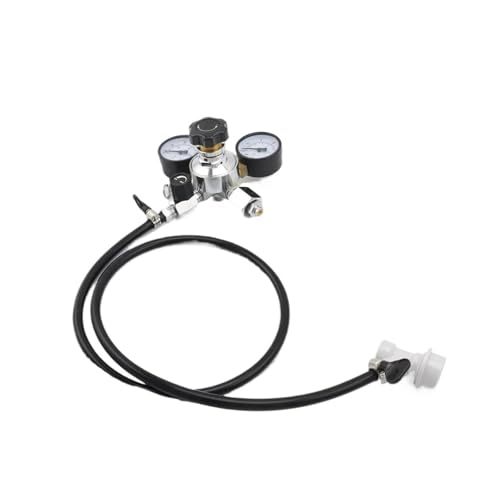 La Mejor Lista de Equipo de carbonatación , tabla con los diez mejores. 45 co2 regulator, Regulador de CO2 for elaboración casera con doble manómetro, válvula de alivio de presión y línea de gas for barriles de cerveza y equipos de...
