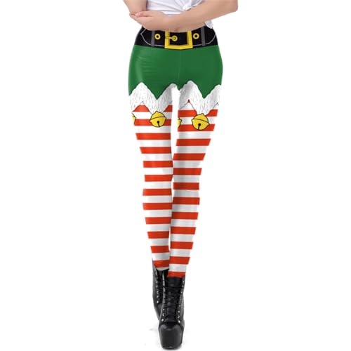 Pantalones de yoga navideños elásticos para entrenar en invierno
