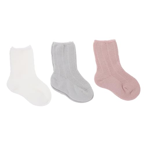 Hohopeti Baby Socks Set 3 Pairs Newborn to Toddler Christmas Theme Warm Winter Socks for Boys Girls