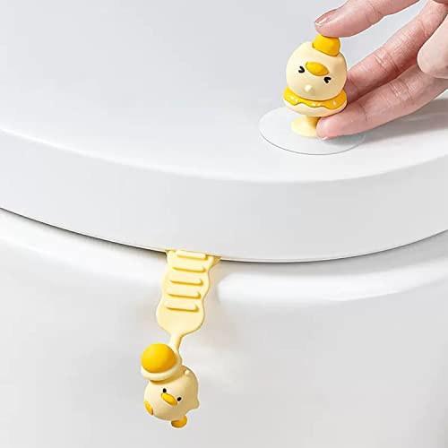 Toilet Lid Lifter, 2 Pcs Toilet Cover Handle & Seat Cover Lifter, Toilet Seat Lifter Avoid Direct Contact With The Toilet, Portable Toilet Seat Handle For Home, Office, Hotel(Yellow) #TOP5