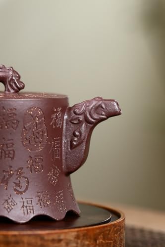 Tetera de arcilla morada Yixing de 310 cc con infusor para té de hojas sueltas 3