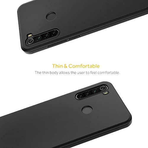 Image of Mobile Back Cover Case for Redmi Note 8 (Silicone Case|CameraProtection|Black SC1510)