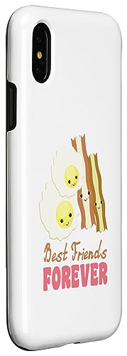 Image of iPhone X /XS Cute Kawaii Eggs and Bacon BFF Best Friends Forever Case