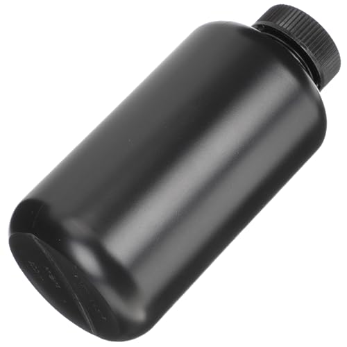 MUSISALY Narrow Mouth Shade Bottle Black Container Round Sample Bottles Squirt Bottles Media Bottle Lab Reagent Container Sample Sealing Bottle Container with Lid Sample Containers or