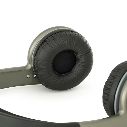 Image of Egghead Deluxe Multimedia Headphones with Leatherette Ear Cushions, Adjustable Padded Headband, 360 Pivoting Earcups, Tangle-Free Tri-Shield Cord, and 3.5mm Slim Barrel Plug