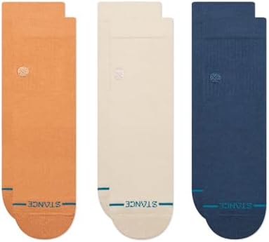 Stance Icon Quarter Socks 3-Pack, Mango Multicolor, Large - 1