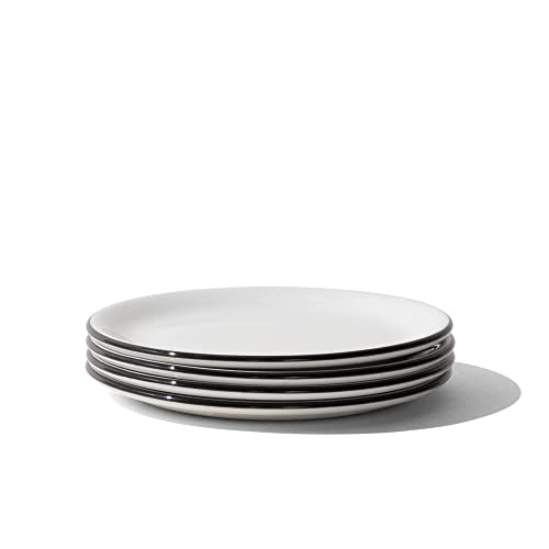 Made In Bread And Butter Plates White Black Rim