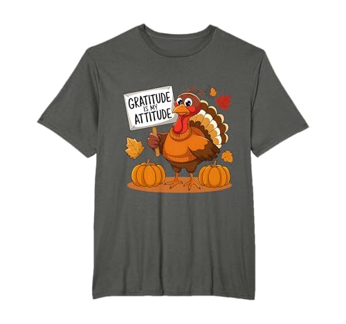 T-shirt tendance Gratitude Is My Attitude Turkey Thanksgiving T-Shirt
