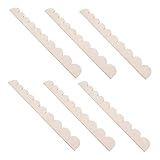 LALAFINA 6 Piezas Molduras de Madera Sin con Borde Ondulado para Decoración de Paredes Listones de Madera DIY para Estanterías y Marcos de Armarios de Cocina