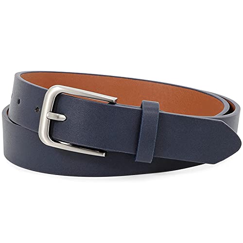 Image of WHIPPY Women Casual Leather Belt for Jeans Pants, Fashion Ladies Waist Dress Belt