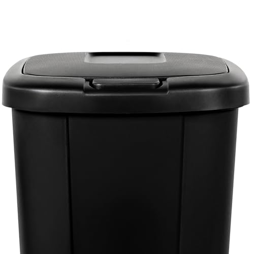 Caneca de basura rectangular de 13.3 galones con tapa táctil miniatura 3