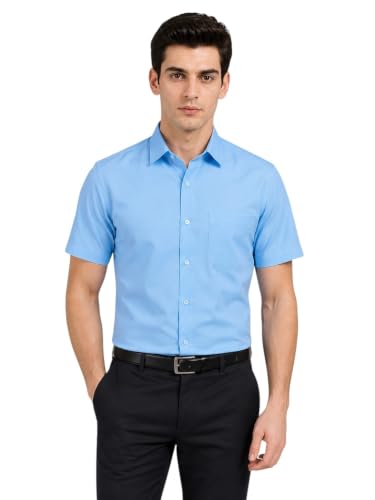 Image of Appel Touch Men's Cotton Blend Formal Shirt Half Sleeves