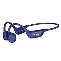 IFECCO Knochenschall Kopfhörer Bluetooth 6.0 - IP67 Wasserdicht Bone Conduction Headphones mit Mikrofon, Lange Akkulaufzeit, Open Ear Kopfhörer Kabellos für Fitness Radfahren Läufer (Blau)