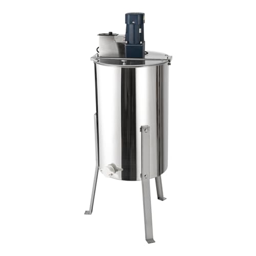 Extractor de miel eléctrico, extractor de miel de acero inoxidable, 140 W, 220 V, 3 marcos con salida de miel y tapa acrílica, centrifugadora tangencial eléctrica