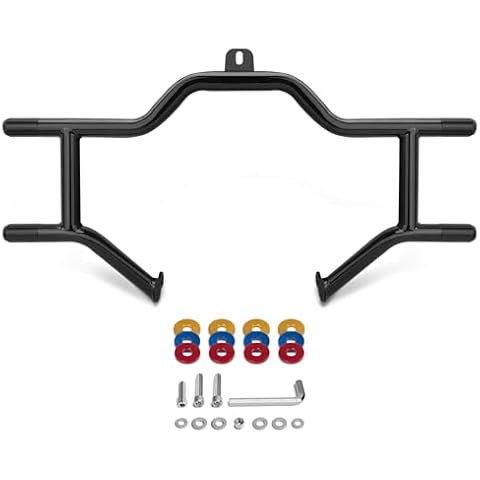 Eumti Engine Guard Front Highway Crash Bar Frame Slider Protector w/Flat Washer Flat-Out Bar Fit for 2009-2024 Touring Road Glide Road King Street Glide Electra Glide CVO and Freewheeler Trike Models Cover