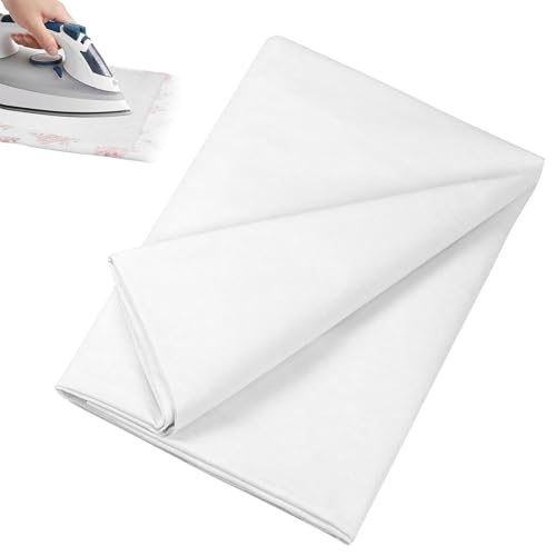 Grand Tissu Entoilage Thermocollant Blanc, 1 x 2 m, Doublure Fusible Non Tissée pour Projets de Couture, Renfort Matelassage et Bricolage, Création Vêtements
