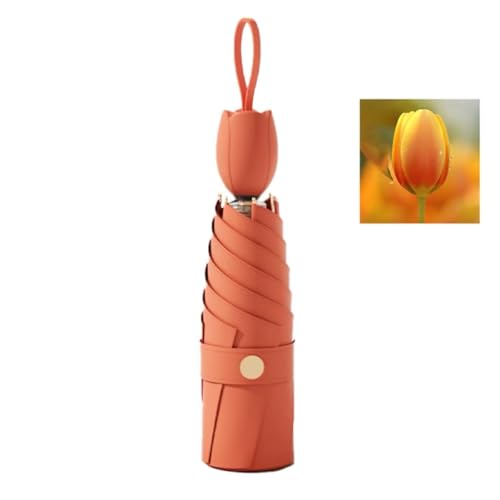 Mini Sun Travel Umbrella Tulip handle Coating Layer Fabric Blocki...