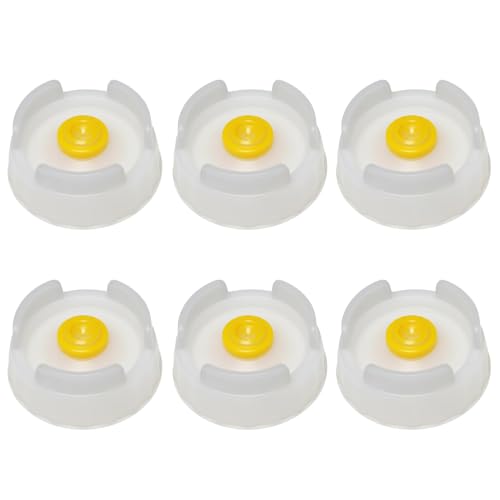 FIFO Innovations Medium Valve Dispensing Caps – 6 Pack | Fits All FIFO Bottles | Ideal for Smooth Sauces, Ketchup, Mustard & Mayo | NSF Approved, Easy-Clean Removable Valve