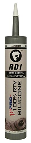 Red Devil 08165I RD PRO Industrial Grade RTV 100% Silicone Sealant, 10.1 oz, Aluminum, 1 Pack