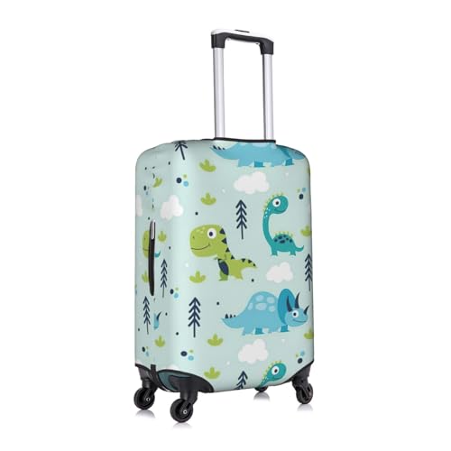 Housse de valise dinosaure blanche en polyester lavable taille S - 2