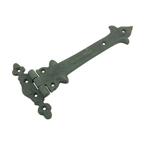 Renovators Supply Manufacturing Black Wrought Iron Strap Hinge 9 In Southern Charm Style Spear Tip Flush Mount Heavy Duty Strap Gate And Door Hinges With Hardware, Pack Of 6 #TOP1