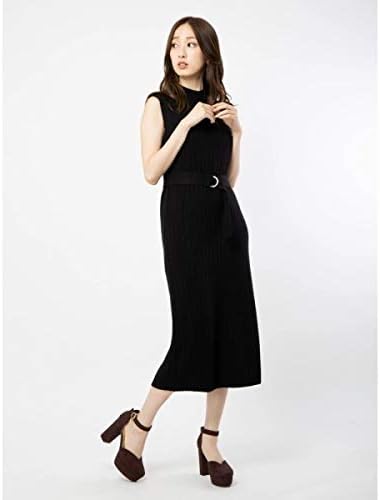 Amazon Co Jp ビーラディエンス ノースリiラインニットワンピース ブラック F 服 ファッション小物
